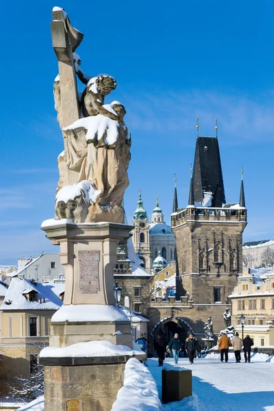 Κάστρο της Πράγας και τη γέφυρα του Καρόλου, Πράγα (Unesco), Τσεχική republi — Φωτογραφία Αρχείου