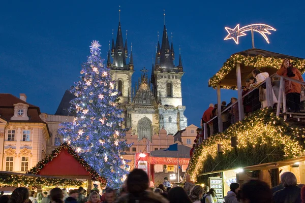 Рождество в Праге (ЮНЕСКО), Чехия — стоковое фото