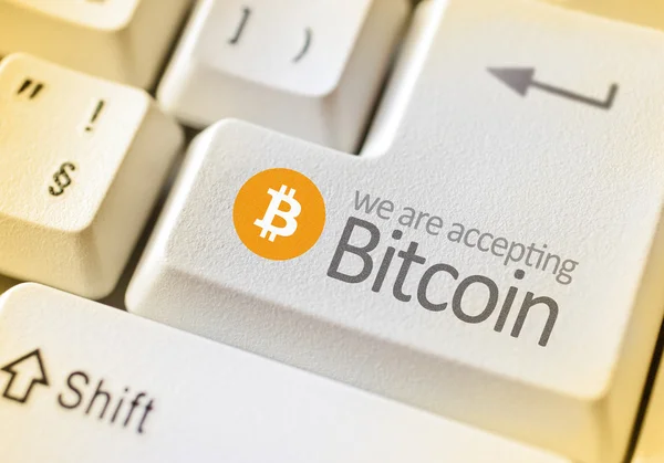 Digitális valuta Bitcoin — Stock Fotó