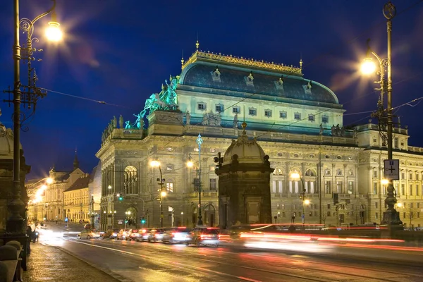 Neo-renaissance National theatre, New town in Prague, Czech repu — Stock fotografie
