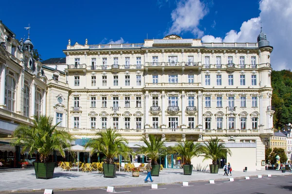 Cidade termal Karlovy Vary, República Checa, Europa — Fotografia de Stock