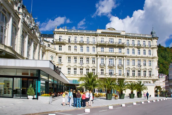 Cidade termal Karlovy Vary, República Checa, Europa — Fotografia de Stock