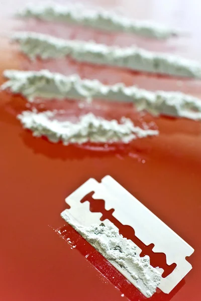 Abuso de estupefacientes - consumo de cocaína — Foto de Stock