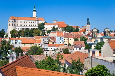 Castle, kasaba Mikulov, South Moravia, Çek Cumhuriyeti
