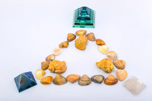 Colorfull cockleshells and objects — Stock Photo, Image