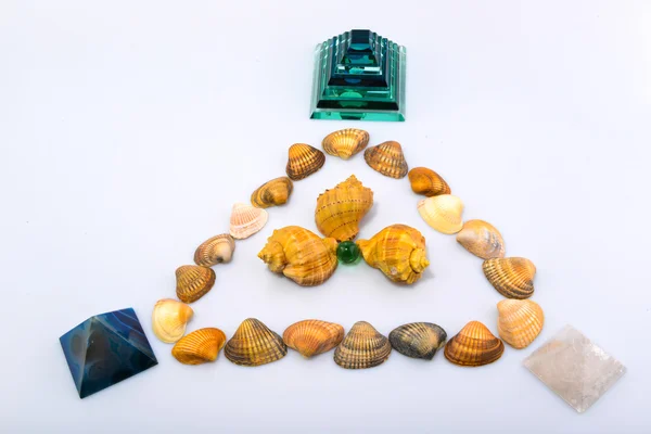 Colorfull cockleshells and objects — Stock Photo, Image