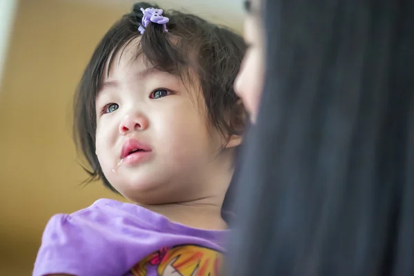 Little asian girl cry — Stock Photo, Image