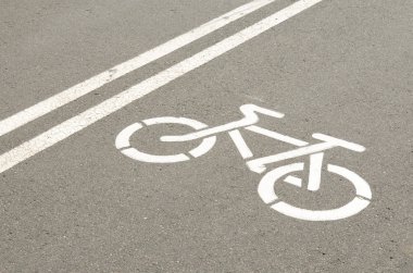 asfalt bisiklet sembolü