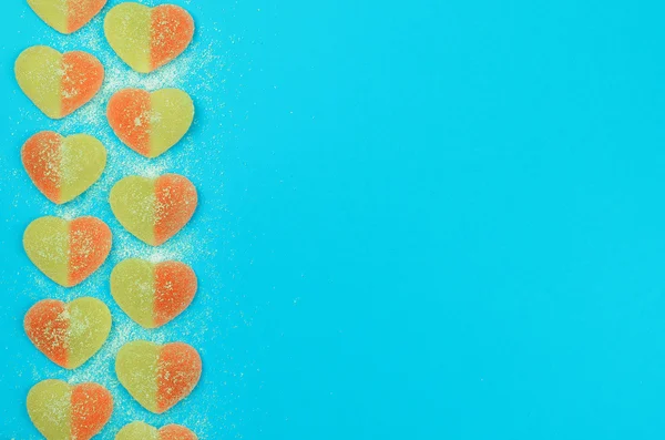 Alla hjärtans dag hjärtformade gelé godis — Stockfoto