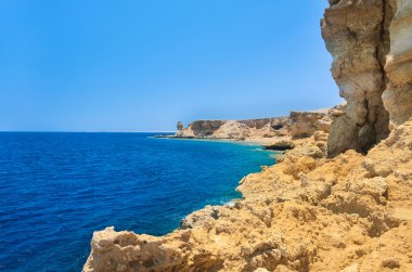 Mısır'daki sahil. Kızıldeniz