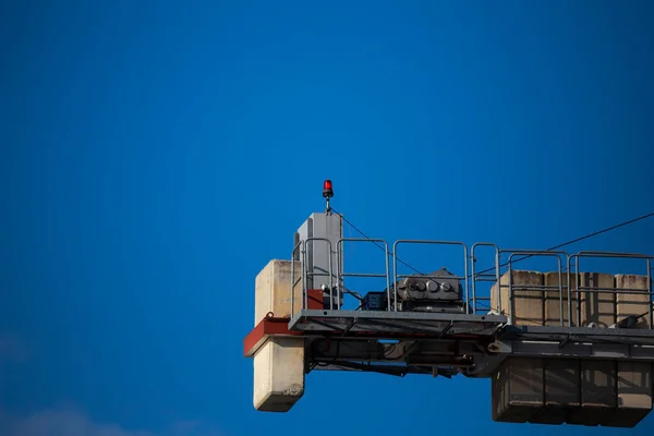 Counterweight Drive Construction Crane Photo Taken Good Lighting Conditions Sunny — Stock Photo, Image