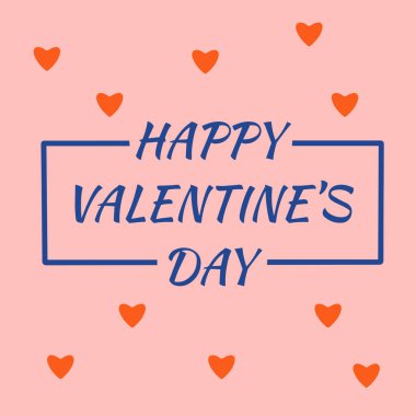 Sevgililer günün kutlu olsun. Sağlam bir arkaplanda metin harfleri olan vektör illüstrasyonu. Sosyal medya, mobil uygulamalar, pazarlama materyalleri için uygundur.