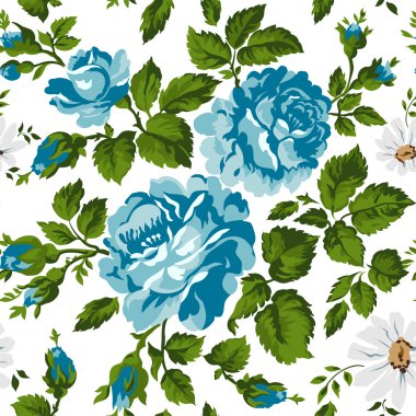 Çiçek desenli Güllü. Vektör çiçek arka plan. Düzenlemek kolay. Mükemmel davetler veya Duyurular.