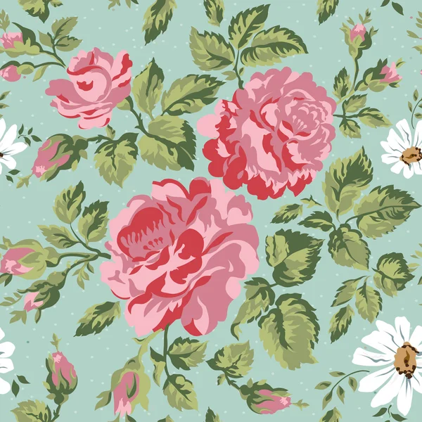 Blomstermønster med lyserøde roser. Vector Floral Baggrund. Let at redigere. Perfekt til invitationer eller meddelelser . – Stock-vektor