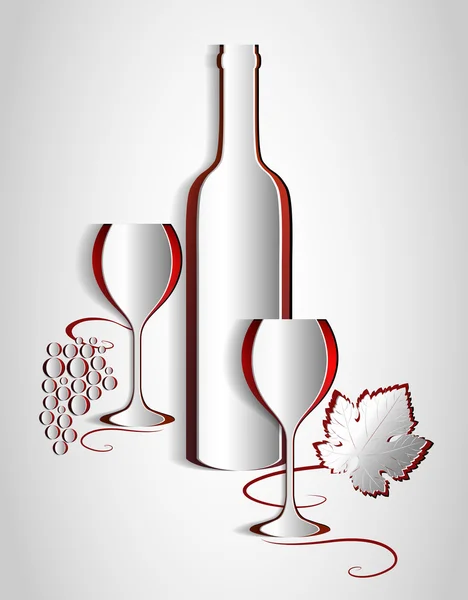 Diseño de la carta de vinos de papel. Vine abstracto. Vector . — Vector de stock