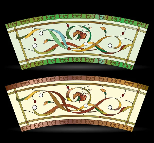 Elegance soyut çiçek vitray pencere