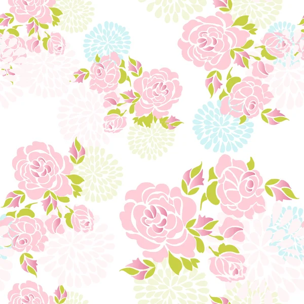 Seamless roses pattern — Stock Vector