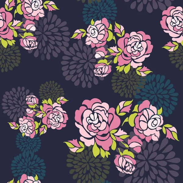 Seamless roses pattern — Stock Vector