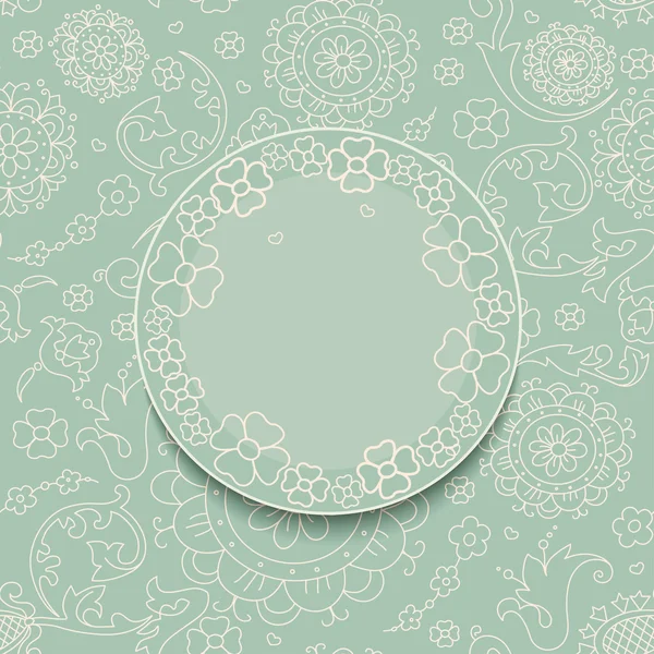 Floral green abstract background. — Stock Vector