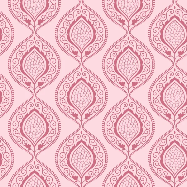 Luxury pink ornamental floral wallpaper — Stock Vector