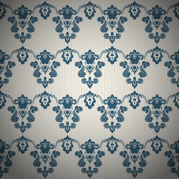 Blue luxury ornamental wallpaper — Stock Vector