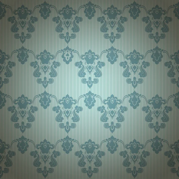 Blue luxury ornamental floral wallpaper — Stock Vector