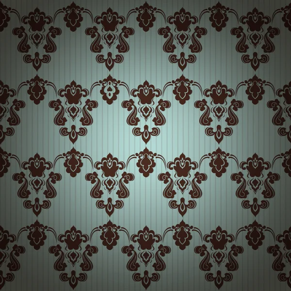 Damask vintage bloemmotief naadloze achtergrond — Stockvector