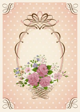 vintage gül pembe romantik çiçek arka plan