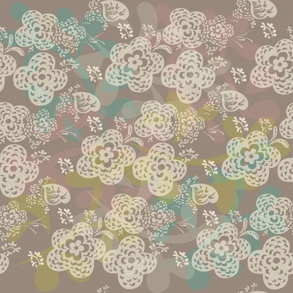 귀여운 꽃으로 완벽 한 플로랄 패턴 — 스톡 벡터