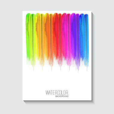 Çizgili el çizimi suluboya arka plan. Vektör versiyonu. Parlak renkler. Albüm ögeleri veya yazdırma için suluboya bileşimi.