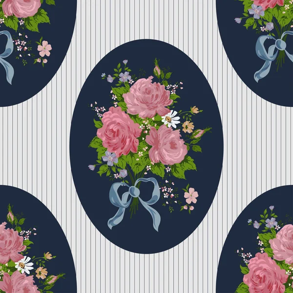 Vintage Hintergrund mit Rosen — Stockvektor