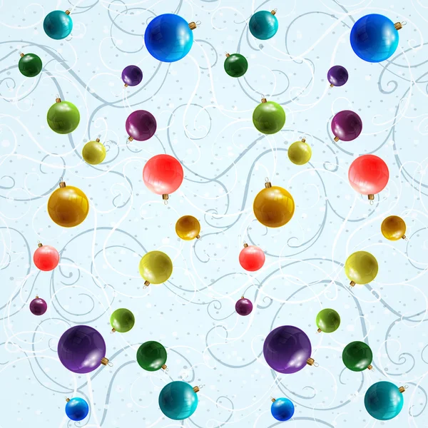 Holiday background with christmas balls