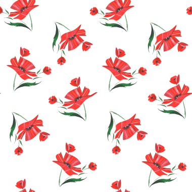 Soyut haşhaş. Suluboya. Vektör