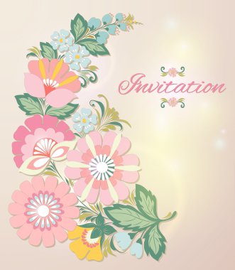 güzel çiçek davetiye. eps10