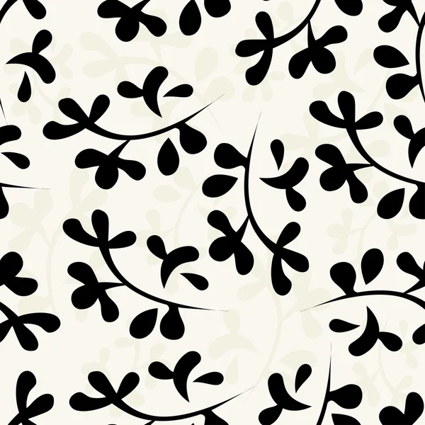 Seamless floral pattern with leaves — Stock Vector