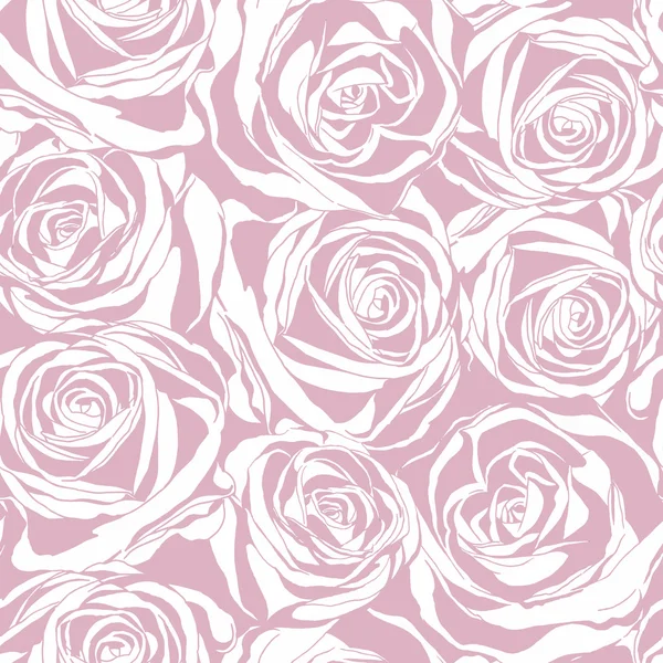 Fondo rosa abstracto sin costuras con rosas — Vector de stock