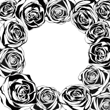 zarif çerçeve Güllü. çiçek arka plan
