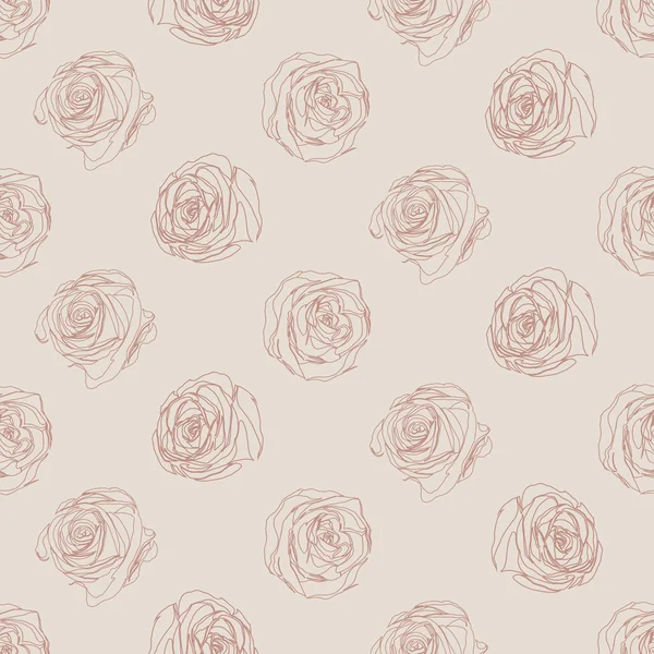 Little Rose beige background. Vector Illustration. — Stock Vector