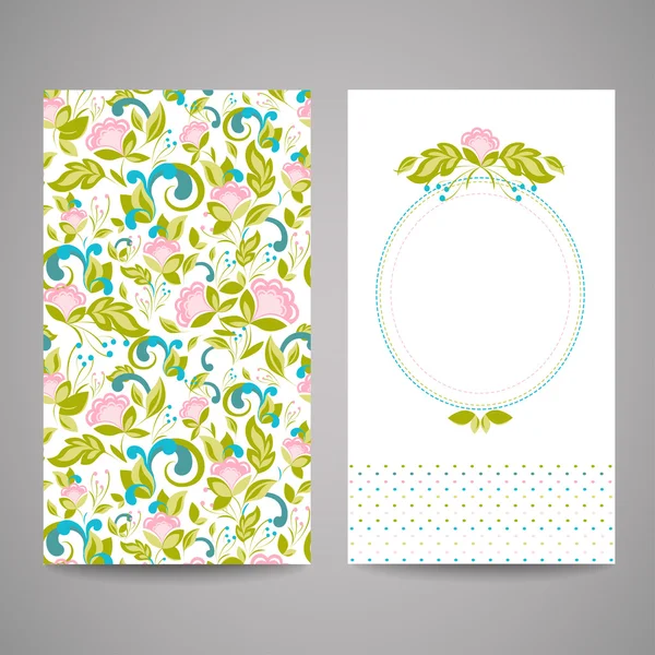 Cartões de convite com flores abstratas para o seu design . — Vetor de Stock