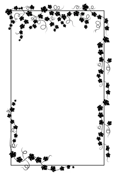 Cornice da un'edera, illustrazione vettoriale — Vettoriale Stock