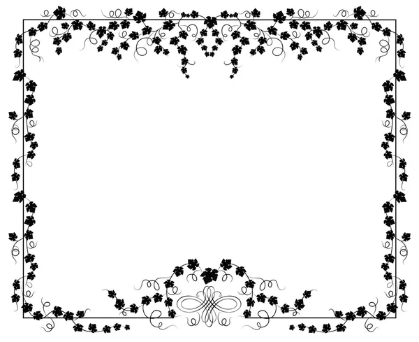 Bir sarmaşık, vektör çizim çerçevesinden