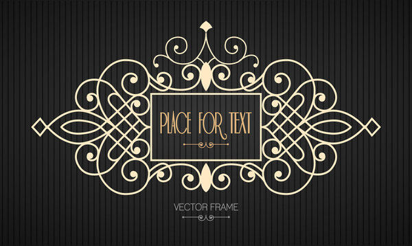 Векторная рамка в стиле монолинии. Легко редактировать. Идеально подходит для приглашений или объявлений
.