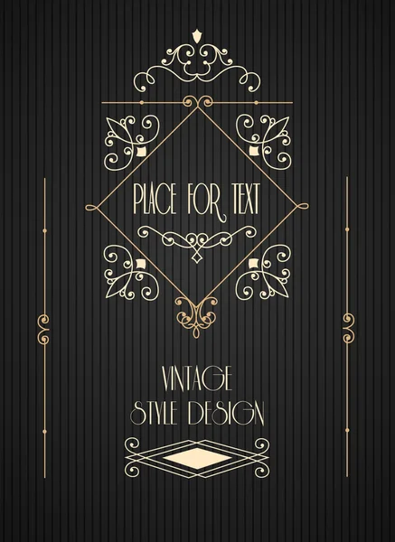 Ornate frames and scroll elements. Vintage style — Stock Vector