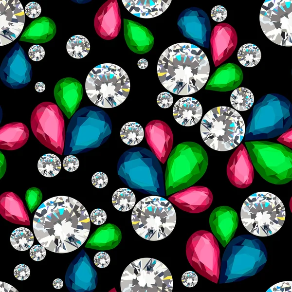 Niesamowite wzór diamentów. Biżuteria tekstury. Ilustracja wektorowa — Wektor stockowy