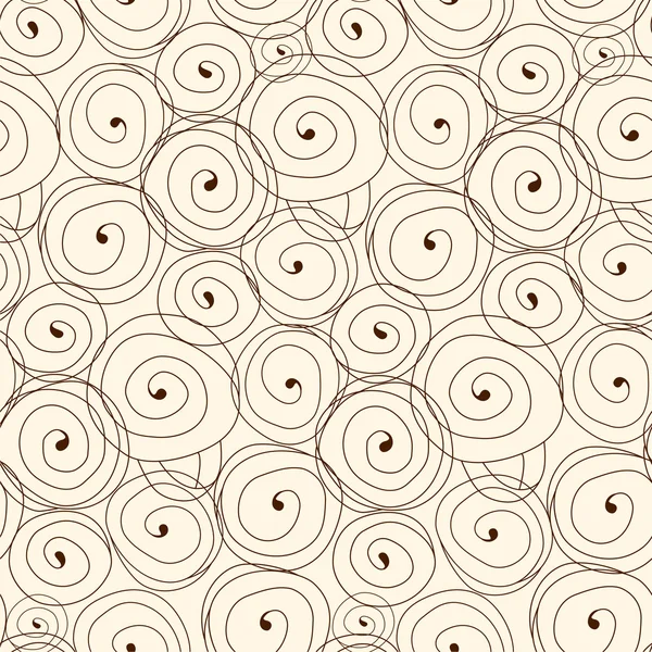 Padrão sem costura com cachos em espiral. Textura de repetição vetorial. Fundo elegante com elementos lineares —  Vetores de Stock