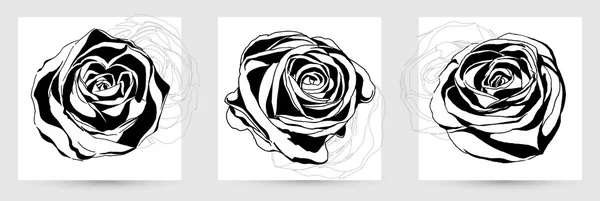 Hand drawing abstract rose. Vector — Stock Vector