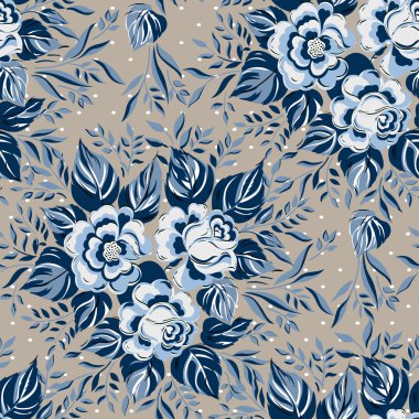 Güzel vintage sorunsuz çiçek desenli arka plan. Gül çiçek buketleri.