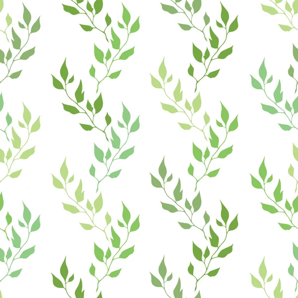 Modèle de printemps vert sans couture avec des feuilles d'olive — Image vectorielle