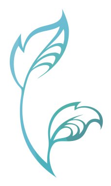 Baharın ağaç yaprak üzerinde izole whit siluet vektör stilize