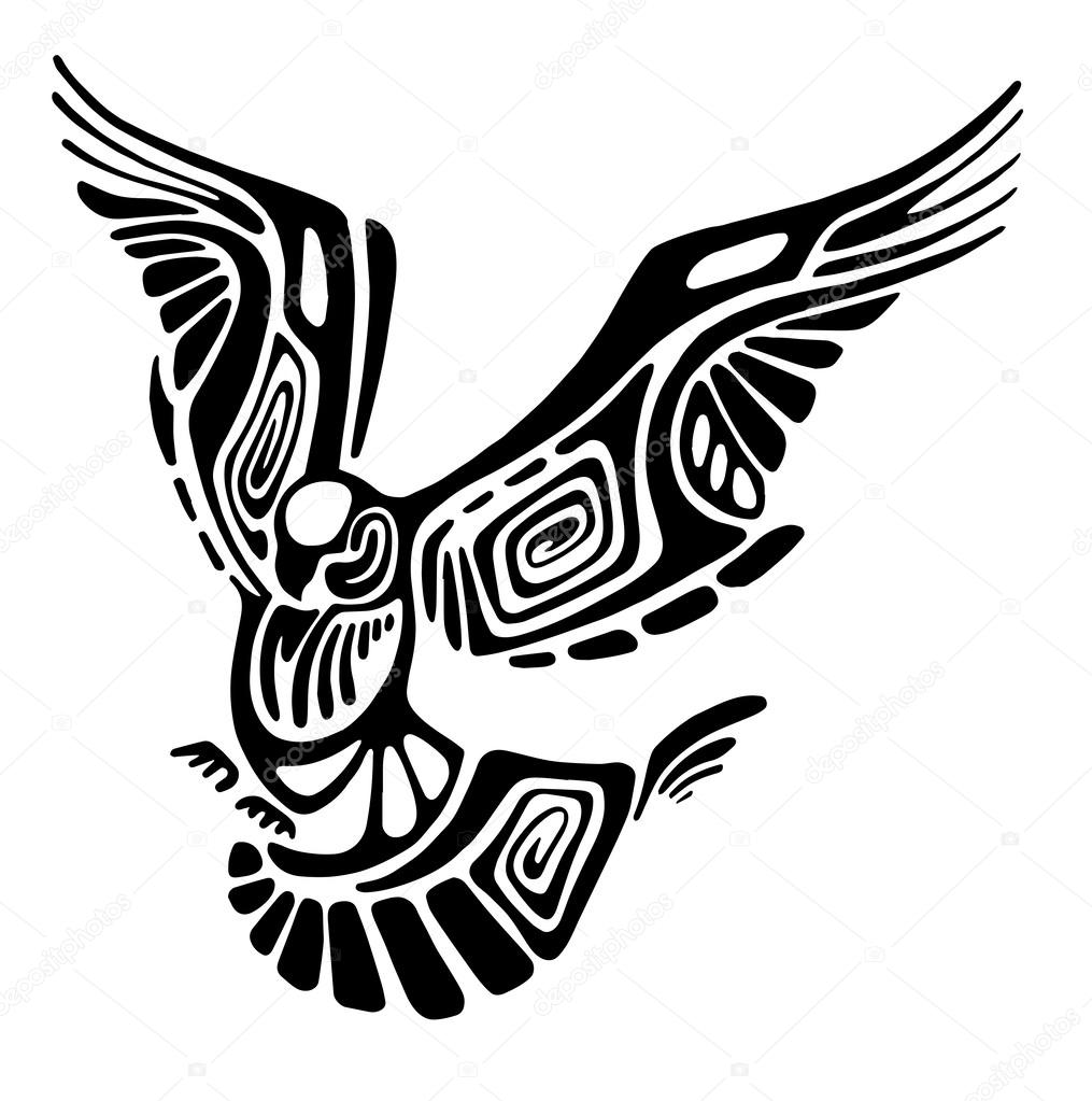 flying vector stylized eagle bird isolated on white flying vector stylized eagle bird isolated on white